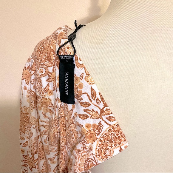 Revolve MinkPink SUNRISE FLORAL Babydoll DRESS S - Picture 13 of 13